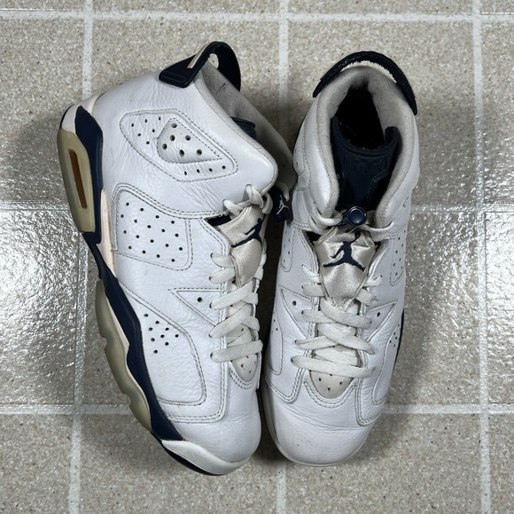 Nike Air Jordan 6 Retro GS 'Midnight Navy 384665-141 Youth Size 7y - Picture 1 of 8